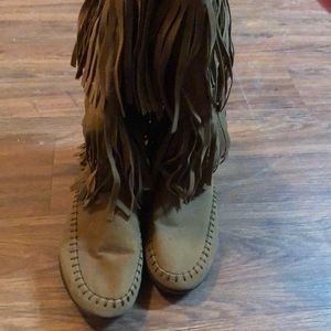 Fringed boots